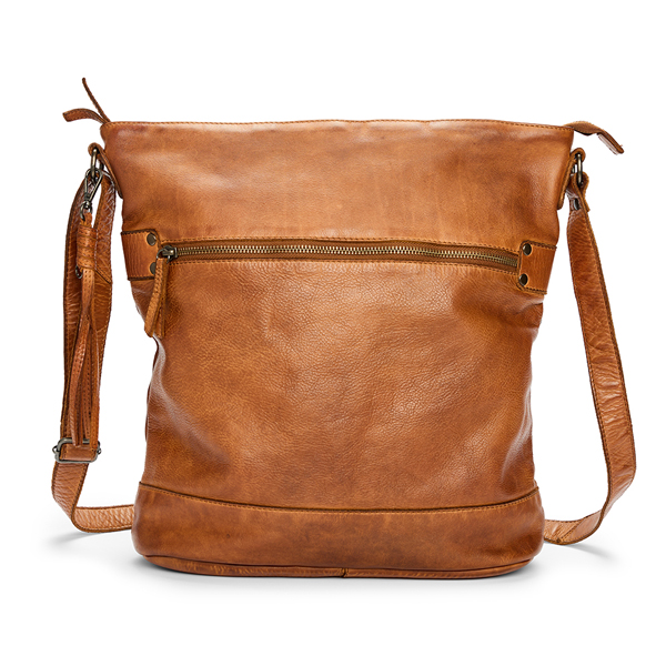 Pia Ries Bome Stor Skuldertaske Cognac