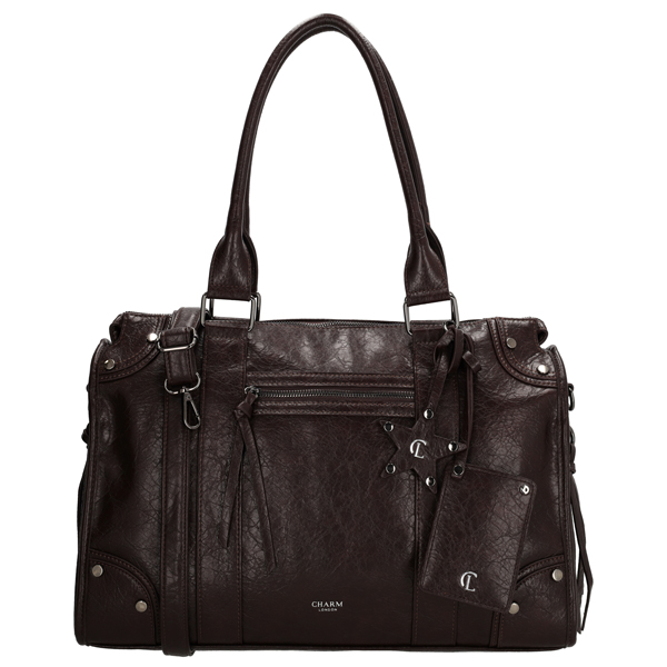 Charm London Berlin Shopper 15,6" Mørkebrun