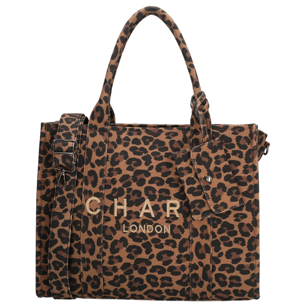 Charm London Bond Avenue Shopper 15,6" Leopardprint