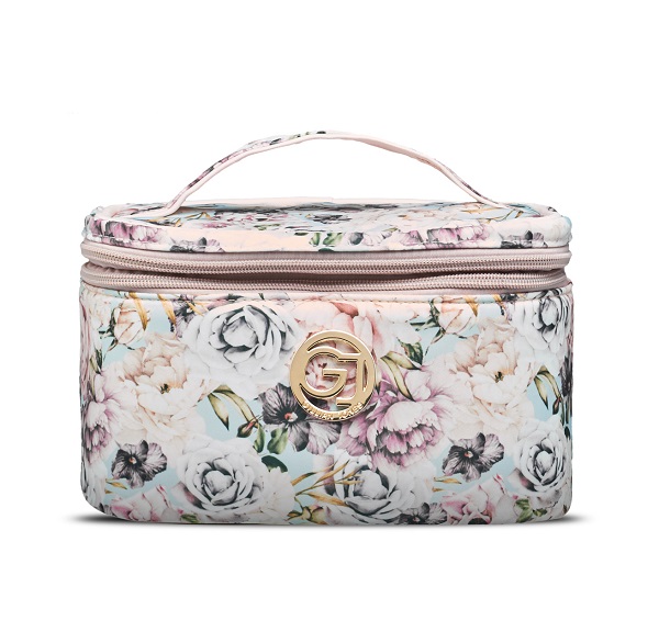 Se Gillian Jones - Beauty Box Toilettaske - Rosa Med Blomster hos Hugo P