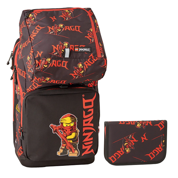 Se LEGO Ninjago Red Maxi School Bag Set 20229-2302 hos Hugo P