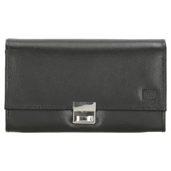 Double-D Dali tjenerpung i sort l�der lukket med metal�l�s