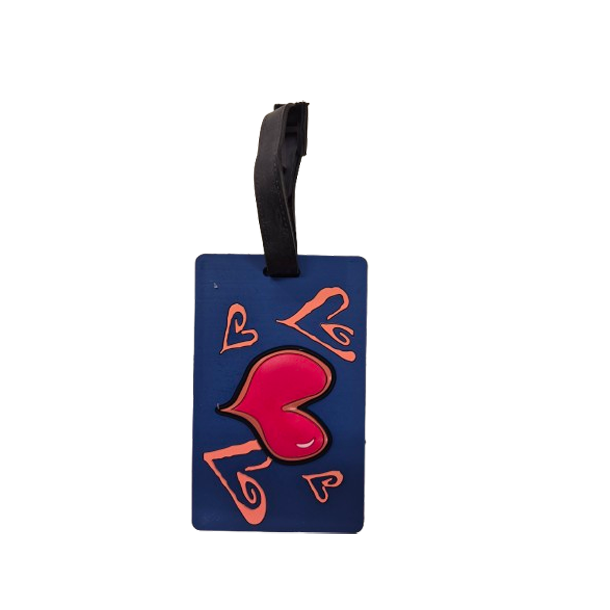 Bagside af kuffertm�rke med plads til navn og adresse