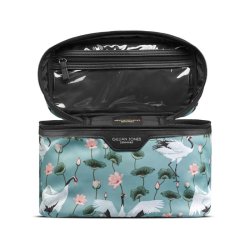 �ben Gillian Jones Crane Dance toilettaske med transparent lynl�srum i l�get og sort indvendig bekl�dning