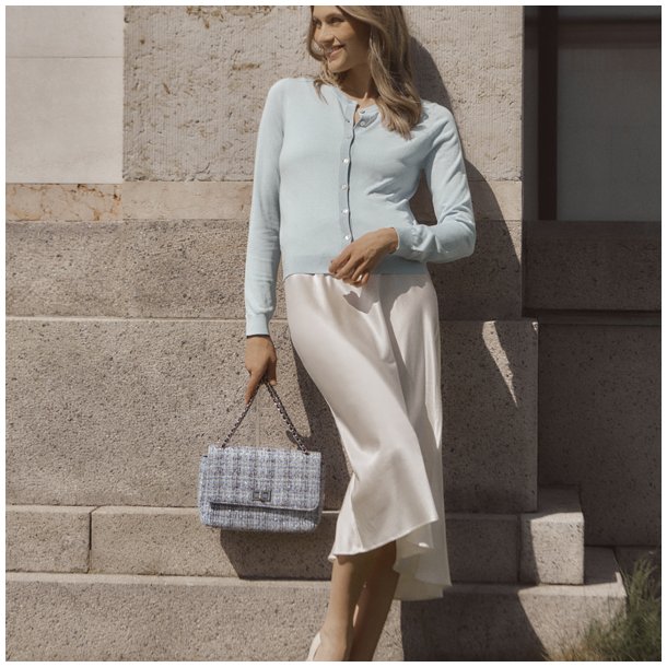 Rosemunde Boucle skuldertaske med k�de Mix bl�