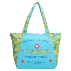 PE-Florence Canvas Strandtaske Lysebl