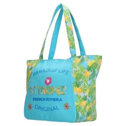 PE-Florence Canvas Strandtaske Lysebl
