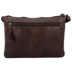 Bagside af Hide & Stitches Paint Rock skuldertaske i brun l�der