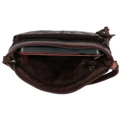 Hide & Stitches Paint Rock skuldertaske med plads til tablet i hovedrum