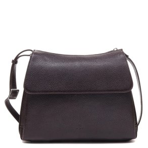 Adax Cormorano Ilse skuldertaske i m�rkebrunt l�der set forfra