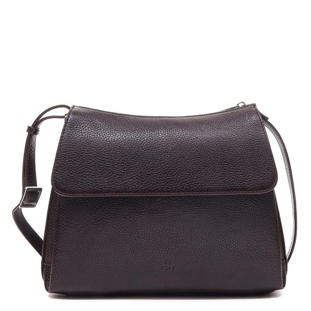 Adax Cormorano Ilse skuldertaske i m�rkebrunt l�der set forfra