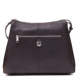 Adax Cormorano Ilse skuldertaske dark brown set bagfra med lynl�slomme