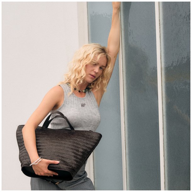 Adax Lucca Flora Shopper M�rkebrun