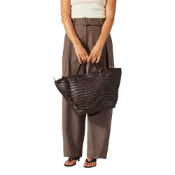 Adax Lucca Flora Shopper M�rkebrun