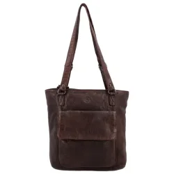Hide &amp; Stitches Paint Rock Kombi Rygs�k/Shopper M�rkebrun 