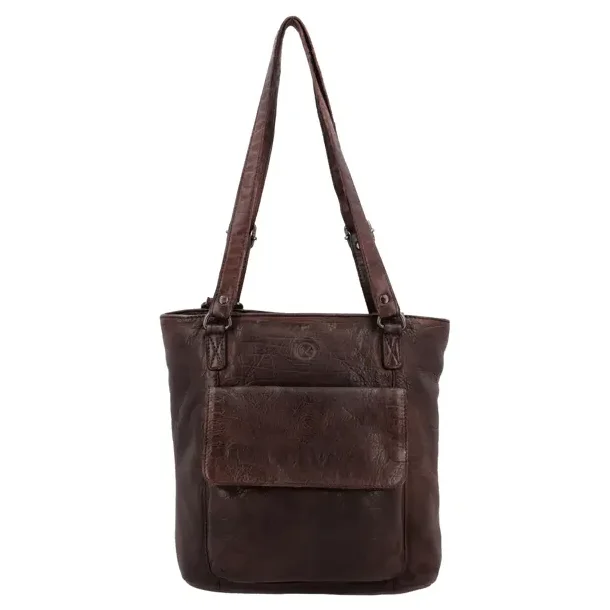 Hide &amp; Stitches Paint Rock Kombi Rygs�k/Shopper M�rkebrun 