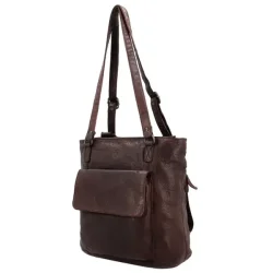 Hide &amp; Stitches Paint Rock Kombi Rygs�k/Shopper M�rkebrun 