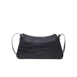 Adax Teramo Elin skuldertaske i sort l�der set forfra