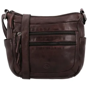 Hide & Stitches Paint Rock crossbody taske mrkebrun – forside