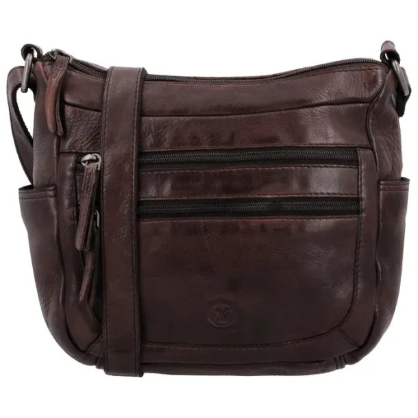 Hide & Stitches Paint Rock crossbody taske mrkebrun – forside