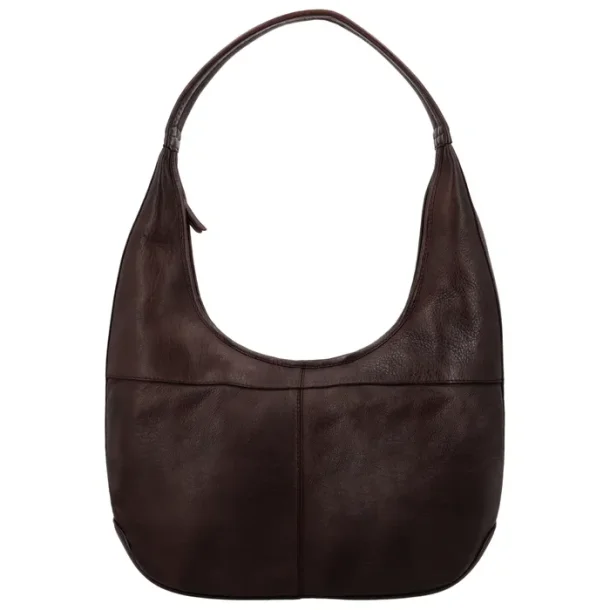 Hide & Stitches Paint Rock skuldertaske mrkebrun – forside