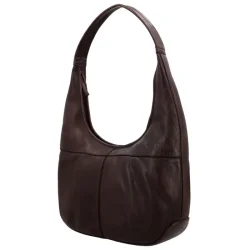 Hide & Stitches Paint Rock skuldertaske mrkebrun – skr vinkel