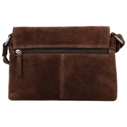 Hide & Stitches Brazos skuldertaske brun l�der bagside med lynl�slomme