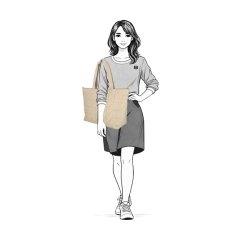 Enrico Benetti Josephine beige shopper vist over skulderen