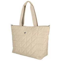 Enrico Benetti Josephine quiltet dametaske beige fra siden