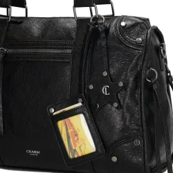 Charm London Berlin Shopper 15,6"  Sort