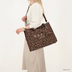 Charm London Bond Avenue Shopper 15,6" Leopardprint