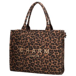 Charm London Bond Avenue Shopper 15,6" Leopardprint