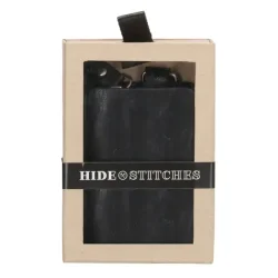 Hide & Stitches Yosemite n�gleetui i sort l�der i original gave�ske