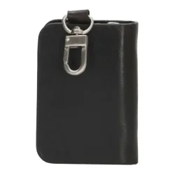 Hide & Stitches Yosemite n�gleetui i sort l�der set bagfra med karabinhage