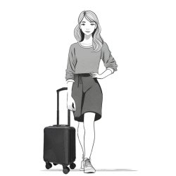 Enrico Benetti underseater kabinekuffert 45cm Sort