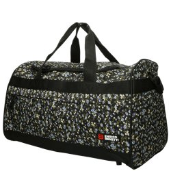 Enrico Benetti San Jos� sort rejsetaske med sm� blomster set fra siden