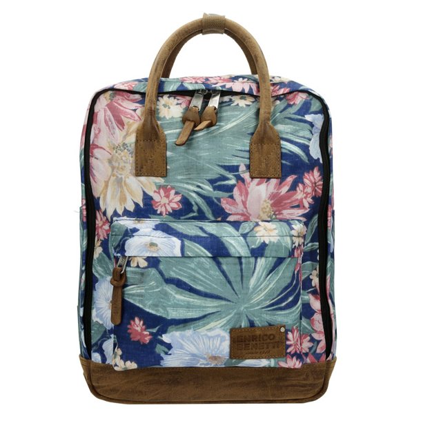 Enrico Benetti Santiago Navy Flower rygs�k med farverigt blomsterm�nster