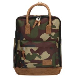 Enrico Benetti Santiago camouflage rygs�k med brune detaljer set forfra