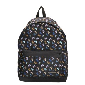 Enrico Benetti Nairobi rygs�k sort med sommerfugleprint set forfra