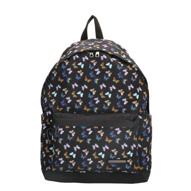 Enrico Benetti Nairobi rygs�k sort med sommerfugleprint set forfra