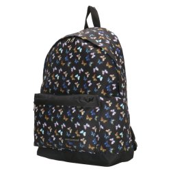 Enrico Benetti Nairobi rygs�k sort sommerfugleprint skr�t forfra