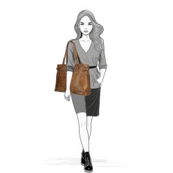 Enrico Benetti Julia Shopper Cognac