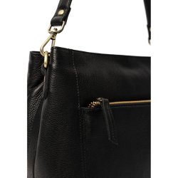 Detaljebillede af sort Myra Small taske med lynl�slomme