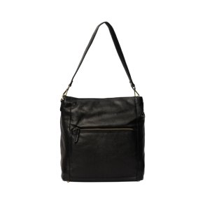 Frontvisning af ReDesigned Myra Big skuldertaske i sort
