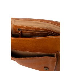 Indvendig visning af ReDesigned Melia Crossbody Medium burned tan med lommer
