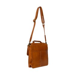 ReDesigned Melia Crossbody Medium burned tan set fra siden med skulderrem