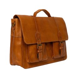 Melia Big arbejdstaske i Burned Tan med h�ndtag og frontlommer