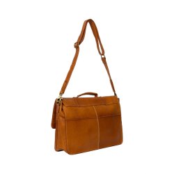 Melia Big arbejdstaske i Burned Tan set bagfra i �gte l�der