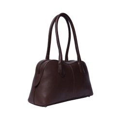 RE:DESIGNED Nynne Big brun skuldertaske med afrundet design