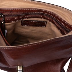 RE:DESIGNED Taya cognac med indvendig lynl�slomme og foret hovedrum